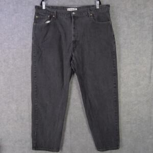 Levis 550 Jeans Mens 42x30 Black Relaxed Fit Tapered Leg Denim Zip Fly Classic